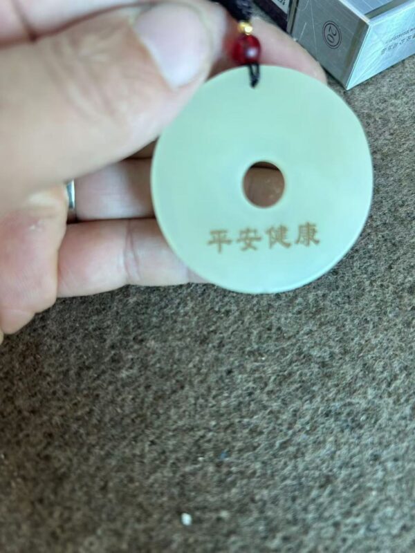 Natural blue and white jade brand lettering custom safety buckle twelve zodiac jade pendant custom lettering to give friends and family gifts