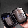 Portable travel purple clay crack cup
