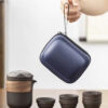 Portable travel purple clay crack cup