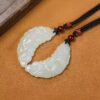 Dragon and phoenix with jade pendant couple, a pair of men's and women's dragon and phoenix auspicious jade pendants
