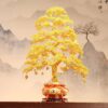 Cash tree hand-woven aluminum wire fortune tree ornament handicrafts TV cabinet decoration store opening lucky tree