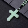 Light jade light green cross pendant Cross necklace Unisex pendant