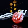 Natural jade chicken blood stone Hetian jade lucky Pixiu pendant, men's and women's Pixiu necklace, jade brand jade pendant pendant.