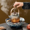 Qin Yi furnace tea making complete set of household tea making equipment indoor glass tea kettle making tea kettle roasting tea electric ceramic stove set