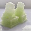 Stone carving, stone bluestone, small stone lion ornament, a pair of carving door gatekeepers, town house home courtyard feng shui stone lions