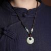 Natural white jade has fish pendants every year, sweater chains, real jade pendant, jade pendant, men's and women's necklaces, couples