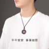 Natural chalcedony obsidian Pixiu safety buckle pendant couple necklace men's and women's lanyard Valentine's Day birthday gift