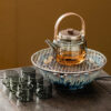 Qin Yi furnace tea making complete set of household tea making equipment indoor glass tea kettle making tea kettle roasting tea electric ceramic stove set