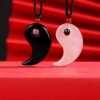 Tai Chi Yin Yang Fish Pendant Two Instruments Pisces Jade Pendant One and a Half Couple Necklace Agate Jade Peace Amulet