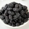 Large-grained, authentic, premium-grade dried black mulberries