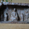 Chinese synthetic stone ancient style crafts Longmen Grottoes Buddhist niche Zen ornaments size 27×16×6 weighing about 5 pounds